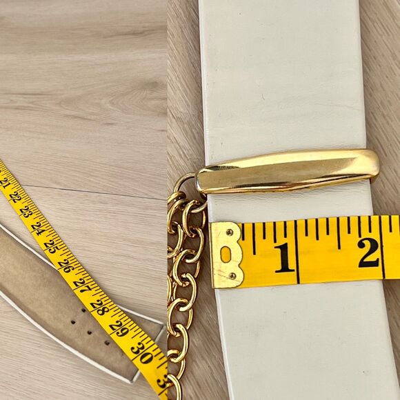 Vintage 80s Wide Leather Cinch Belt Gold Hardware from Accessories by Pearl Sz S main image 7